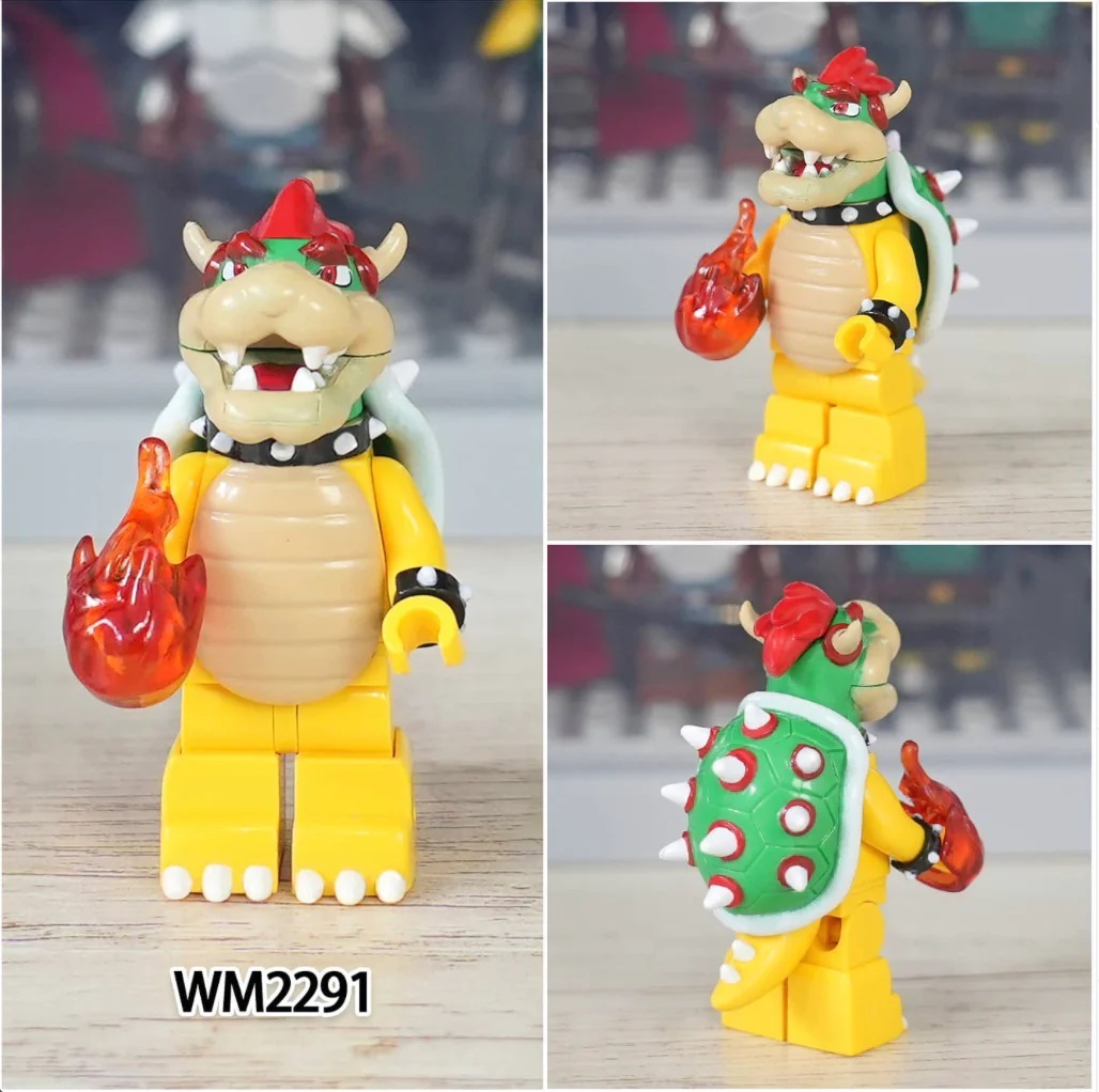 Bowser Super Mario Bros Custom Minifigs Minifigures Fit Lego WM6103 WM2291