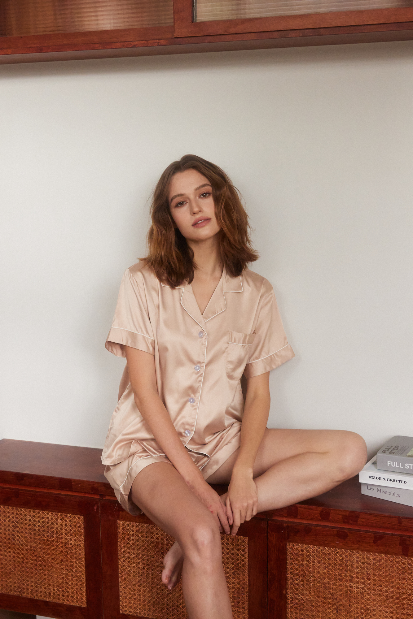 Love To Dream 短袖居家服【可客製化/睡衣/緞面睡衣】－Heres to Love