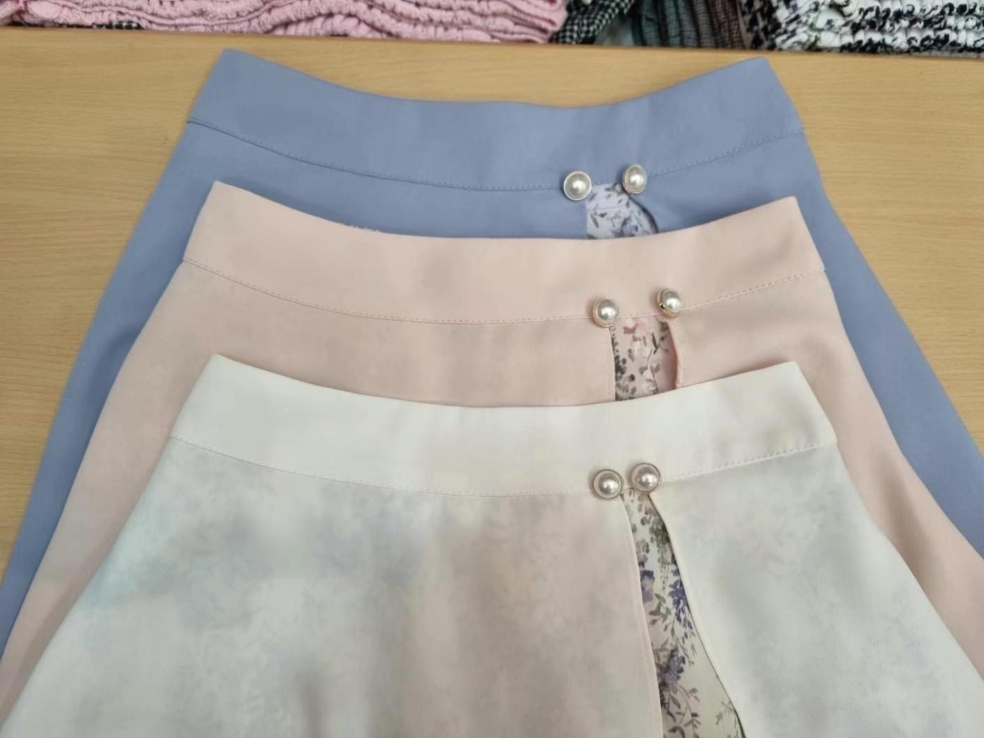 PT23S0813 雪紡薰衣草雙層傘形裙褲