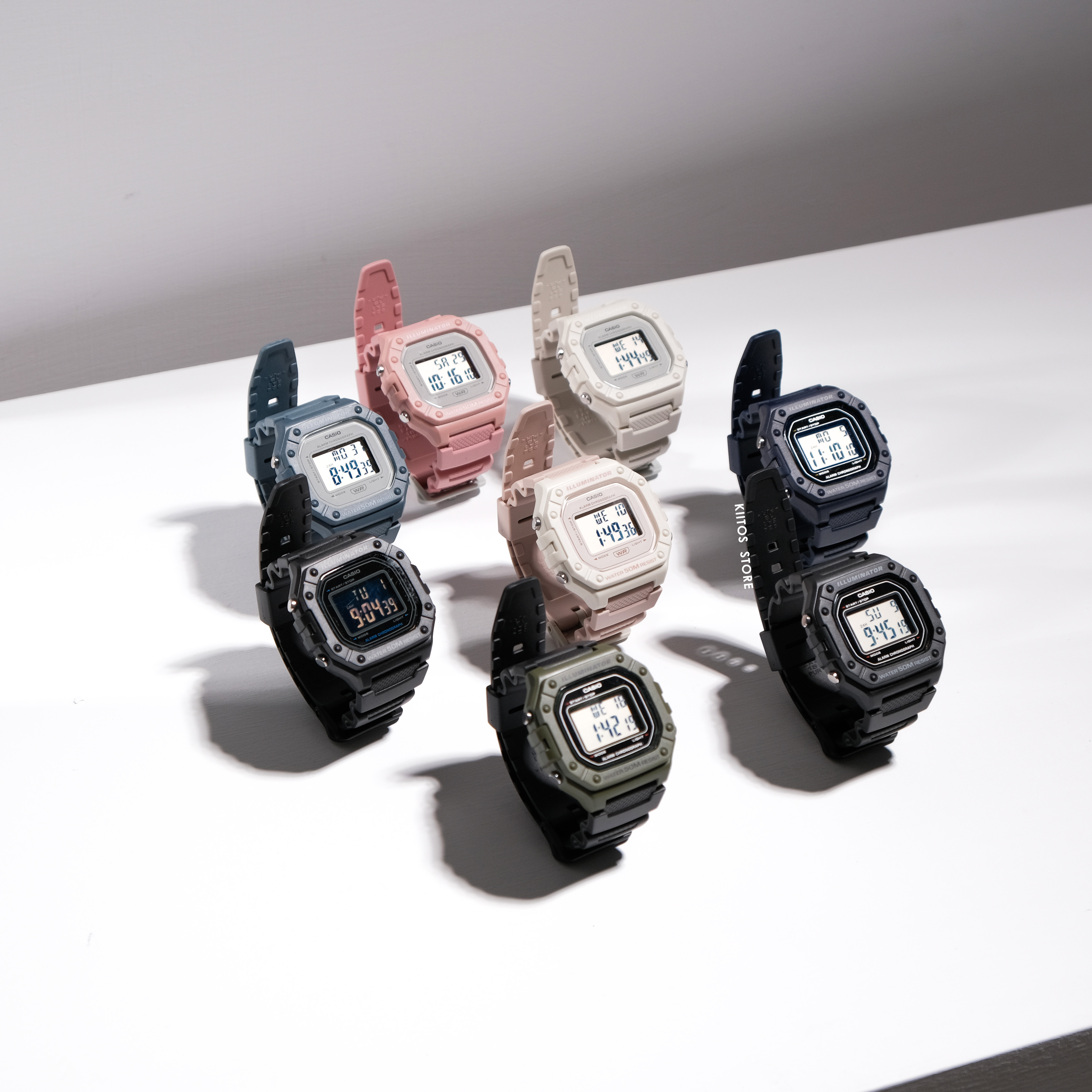 【現貨】CASIO 卡西歐 復古方型LED多功能防水電子錶 W-218H W-218HC