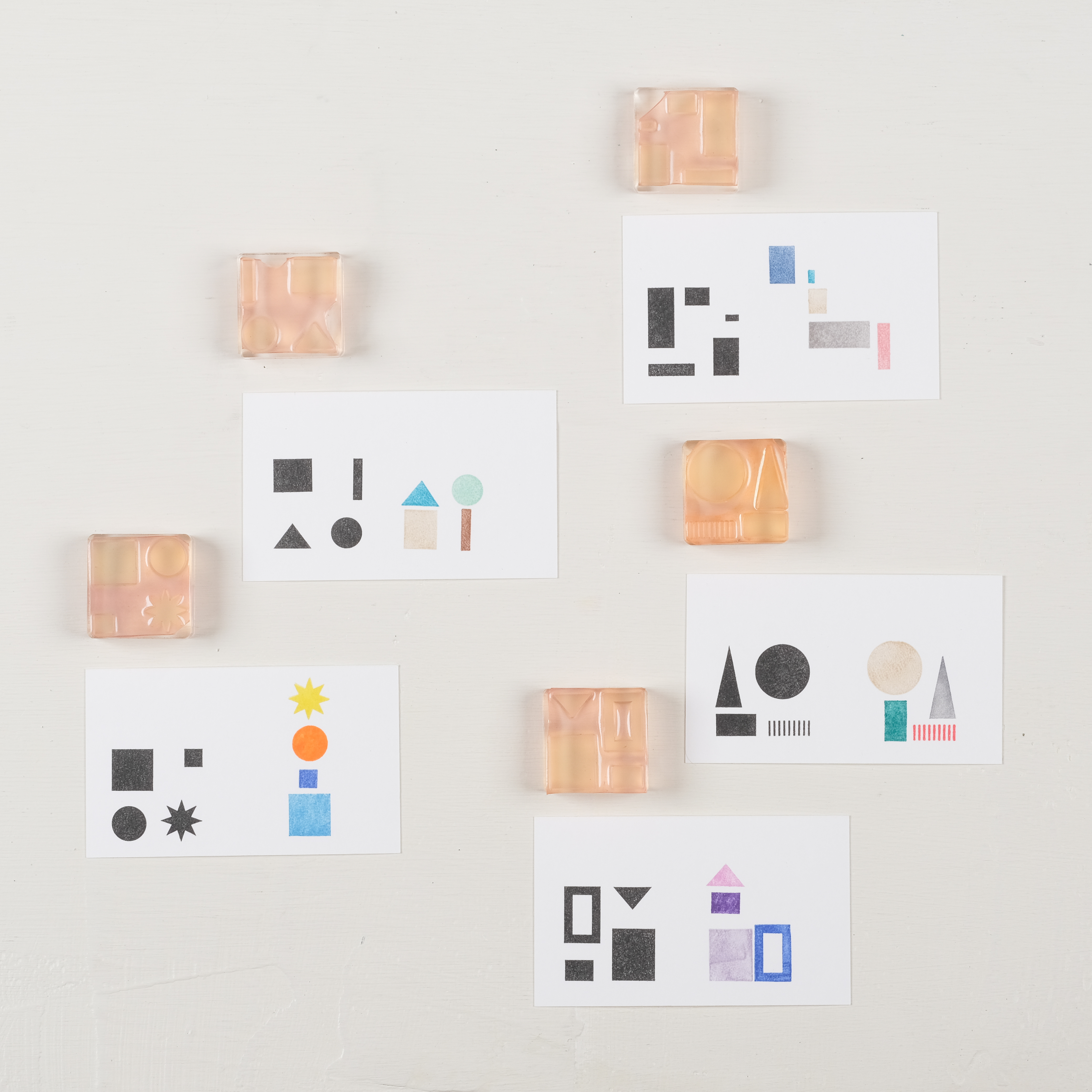 形狀塊 膠版印章 ｜一分之一工作室 臺灣