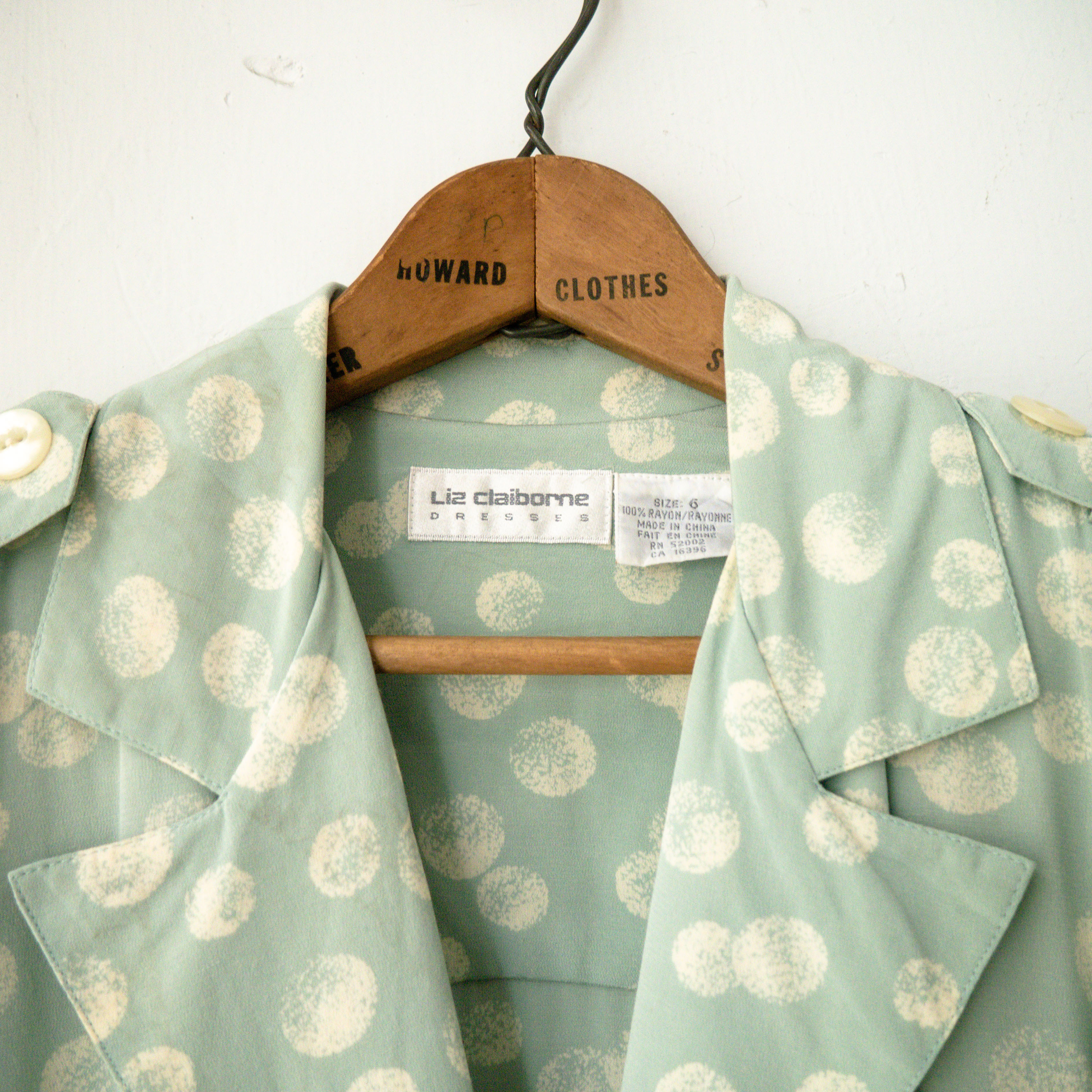 VINTAGE LONG DRESS 美國 粉綠 嫘縈 印花 打褶 短袖 長版 連身裙 長洋裝