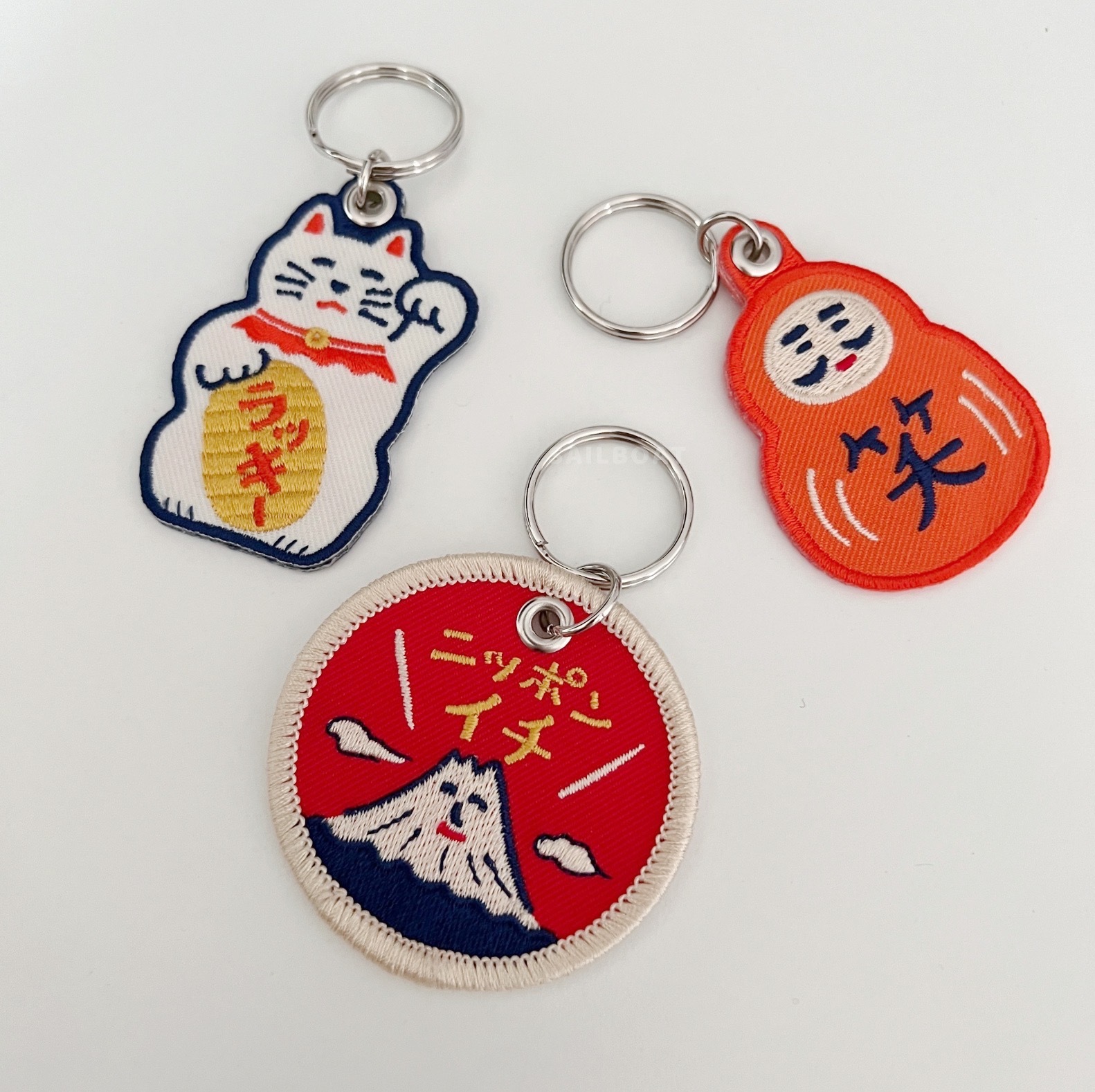 #現貨供應 BEAMS JAPAN 鑰匙圈 刺繡 吊飾