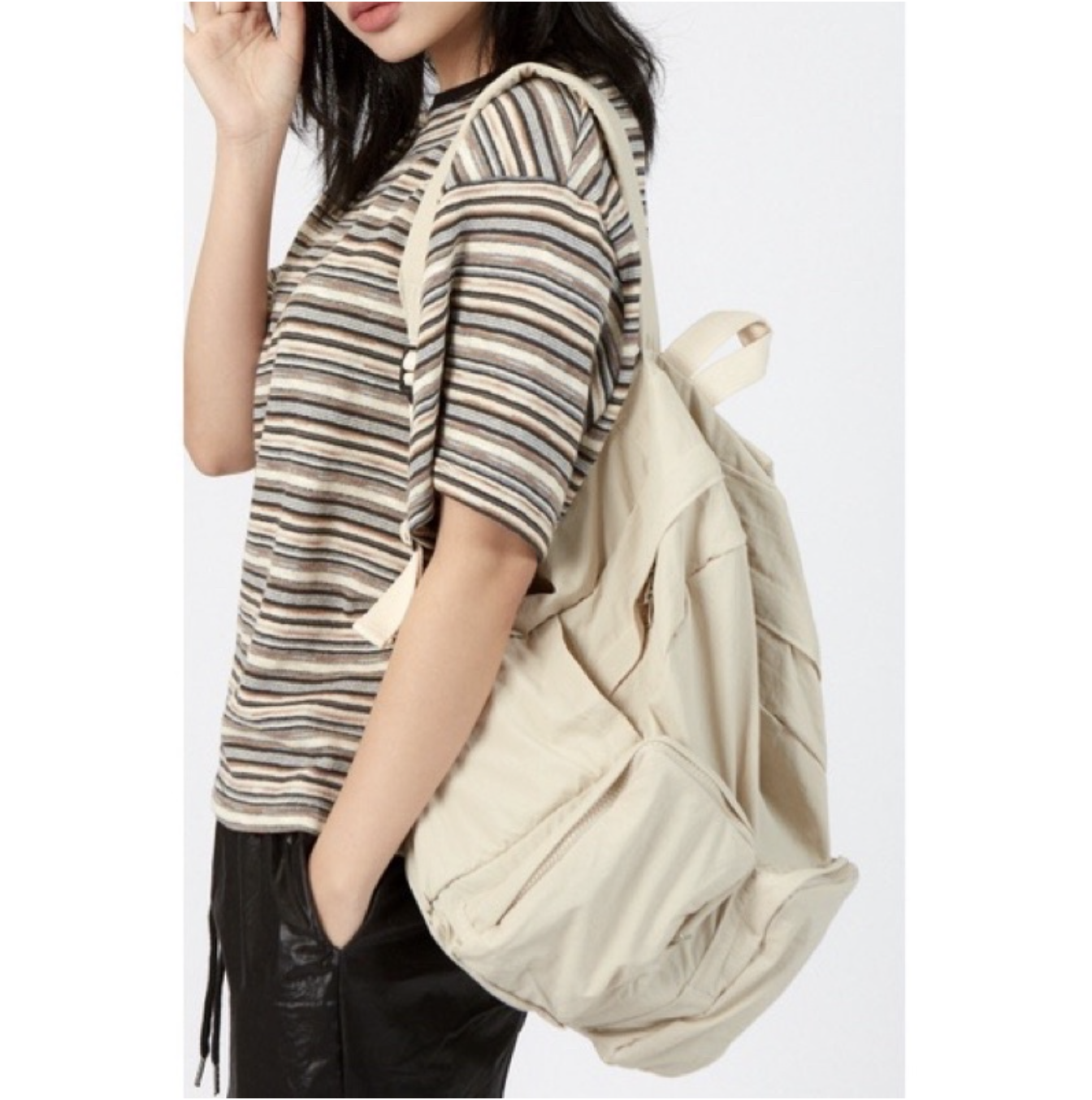 🇰🇷RAUCOHOUSE 造型雙袋尼龍後背包 休閒 日常 實用 背包 後背包