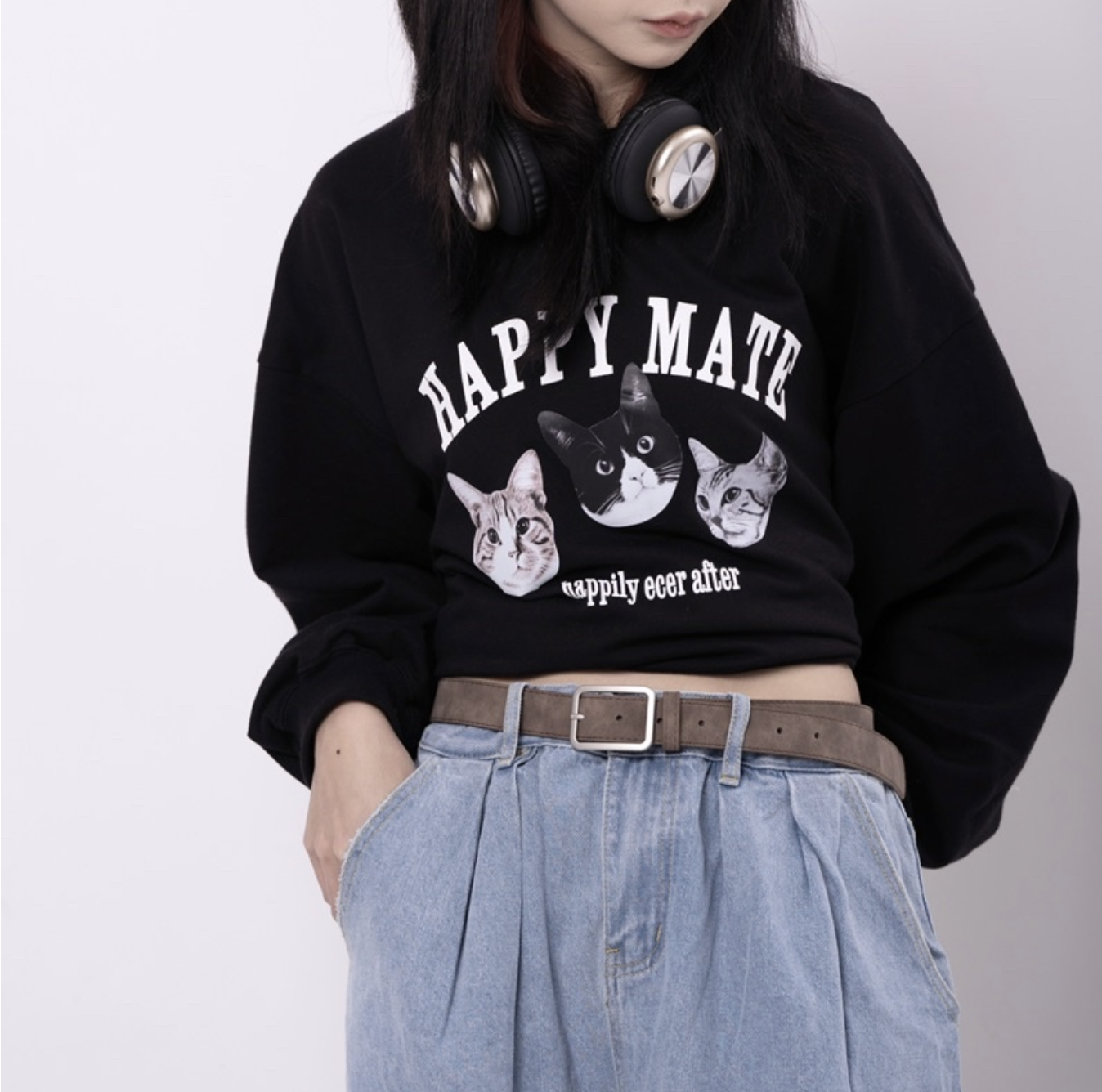 JIN UNIVERSAL 復古麂皮質感方釦皮帶 方釦 質感 韓國