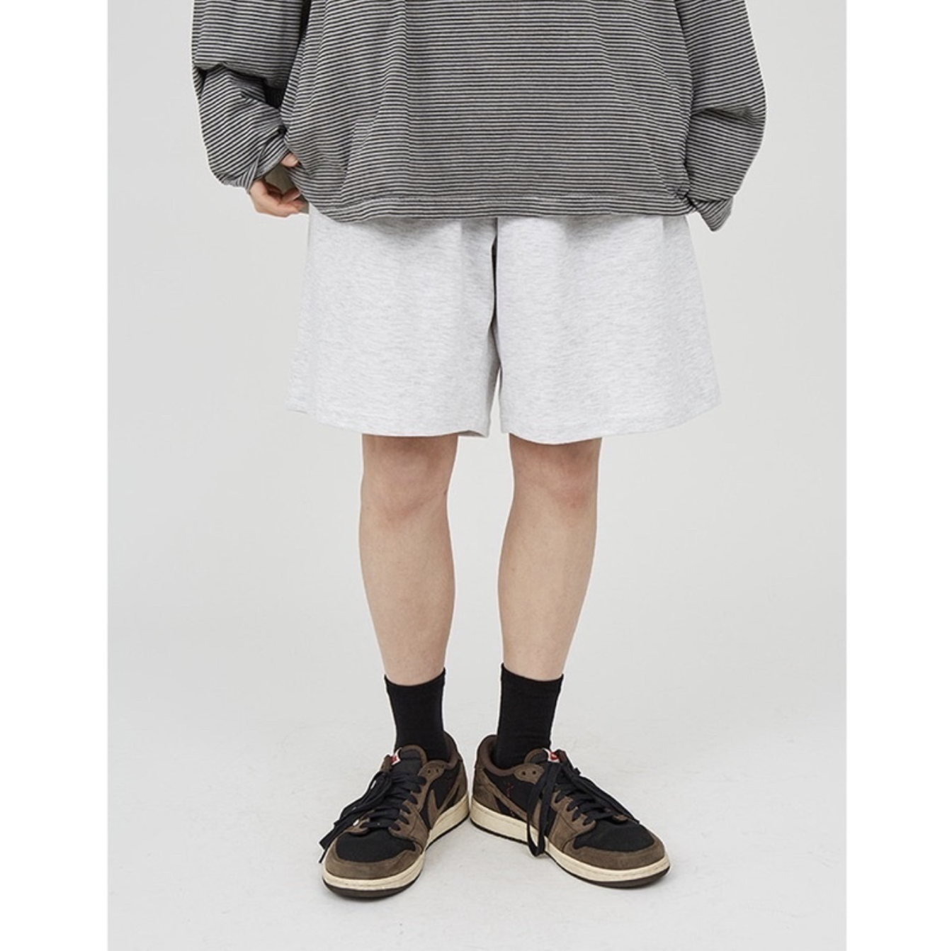 🇰🇷韓國 Raucohouse 3色休閒寬鬆素面棉短褲 素面 下身 短褲 棉褲 抽繩 寬鬆