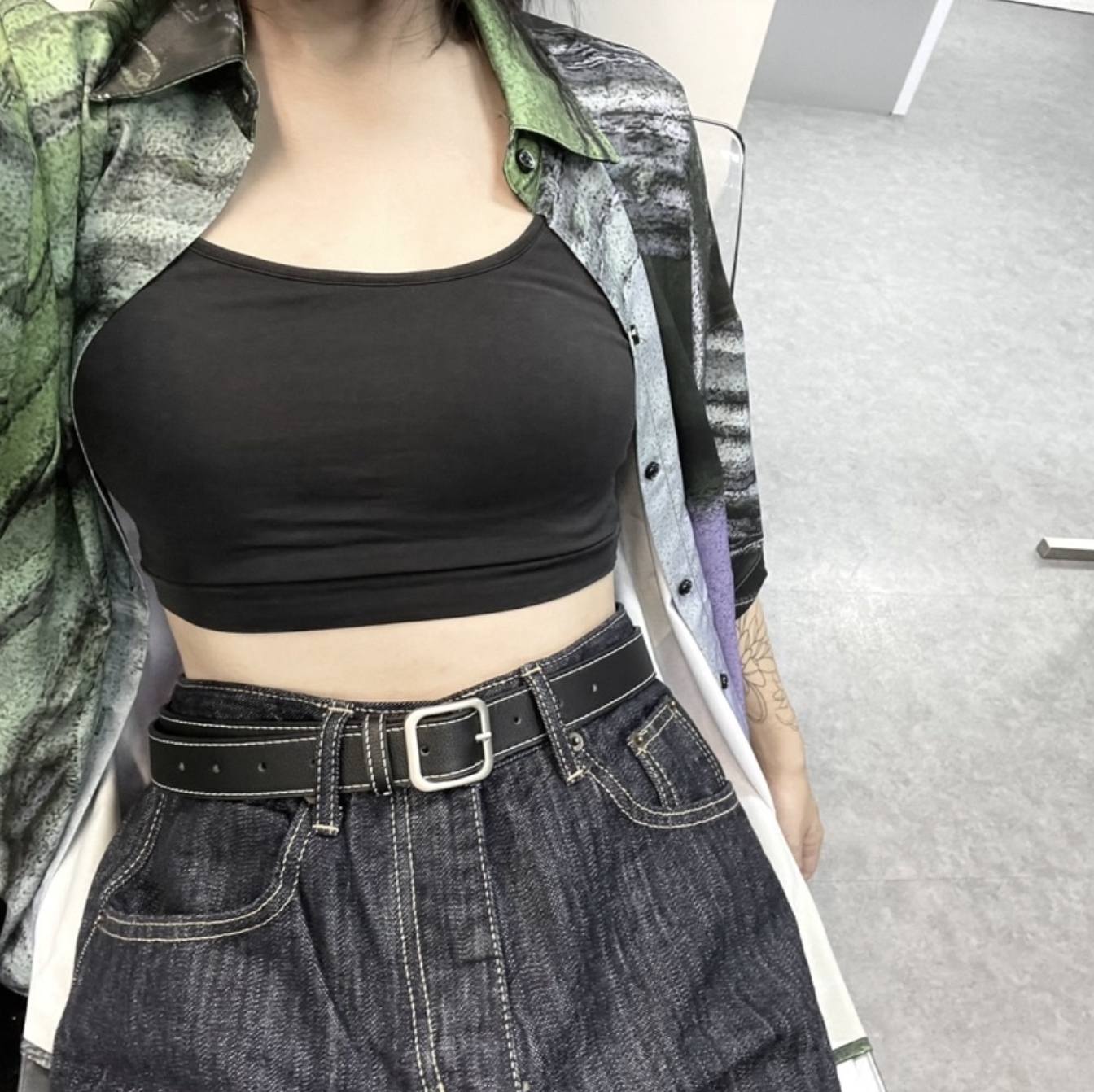 JIN UNIVERSAL 質感十孔方釦皮帶 素面 皮帶 方釦 銀釦 韓國 韓風 質感