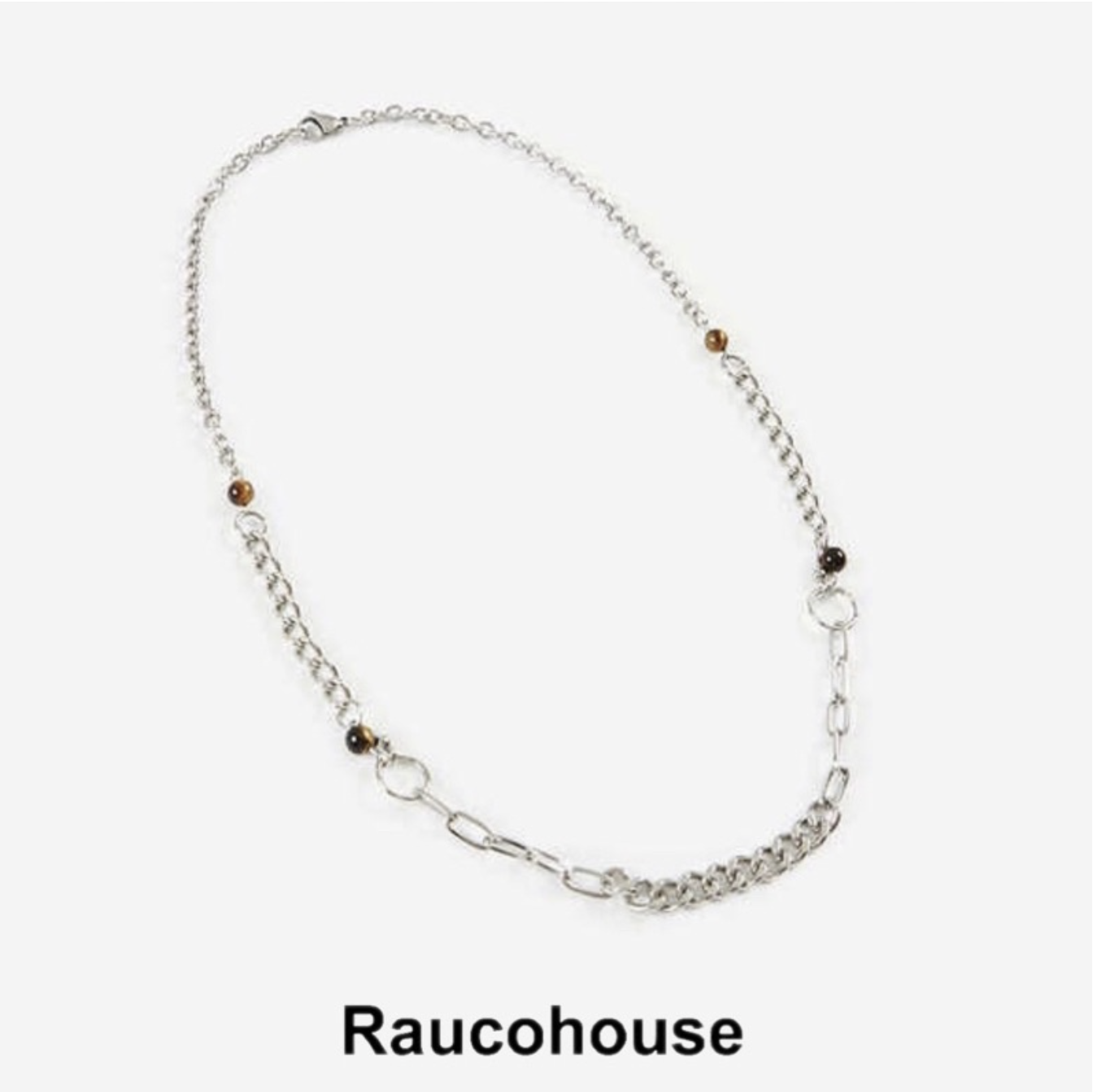 韓國 Raucohouse 解構串珠拼接項鍊 項鍊 古巴鍊 串接 珍珠 串珠 飾品 配件