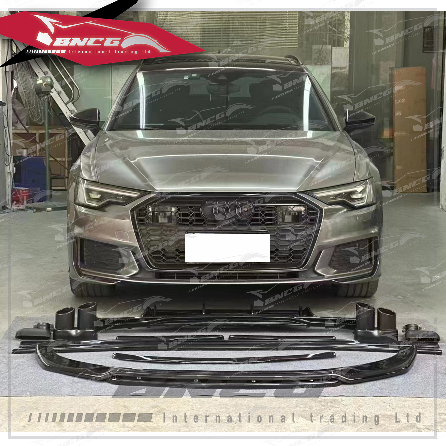 奧迪 Audi A6 Avant C8 19-20年式 空力套件 MAXTON款 前下巴 側裙 後下巴 後包角 頂翼 尾飾管