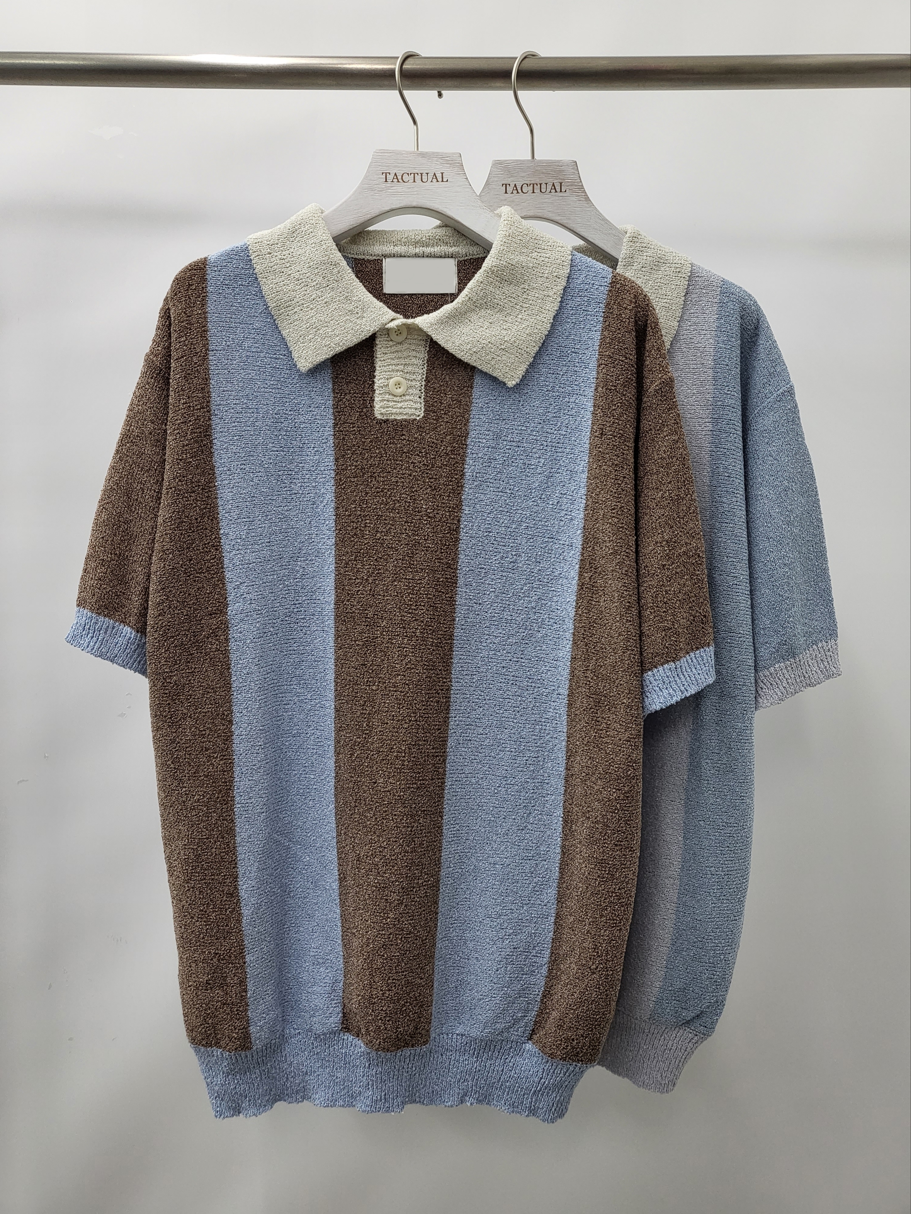 恤衫領直間針織短袖Tee T5117