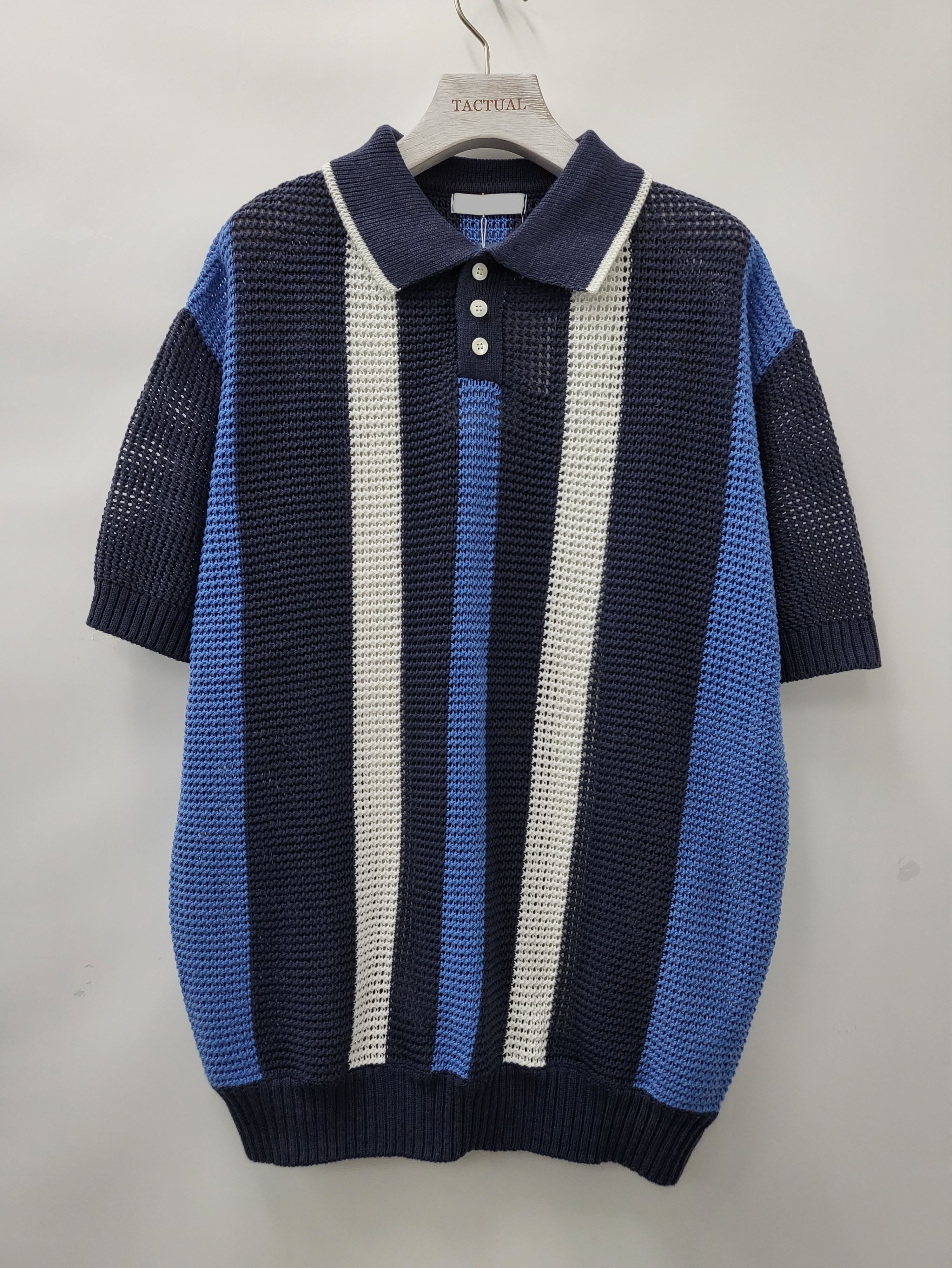 恤衫領直間針織短袖Tee T5118