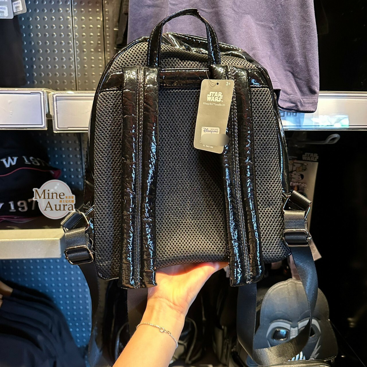 黑武士 達斯維達 Darth Vader 大頭造型 亮面 後背包 星際大戰 Star Wars -香港迪士尼樂園