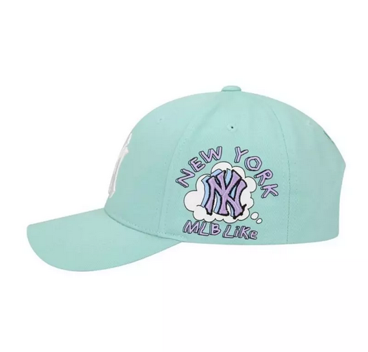 MLB LIKE SIDE-LOGO STRUCTURED BALL CAP