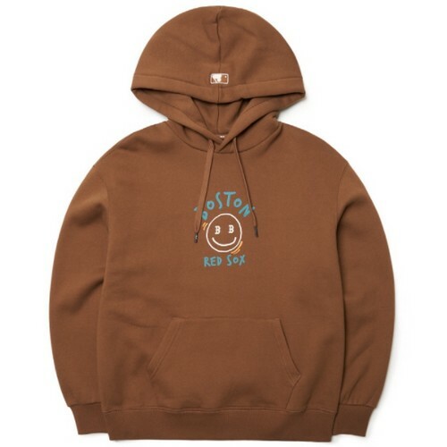 MLB LIKE SMILE FLEECE OVERSIZED LOGO HOODIES