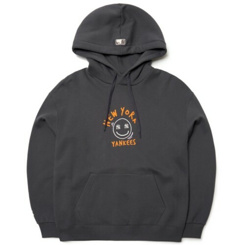 MLB LIKE SMILE FLEECE OVERSIZED LOGO HOODIES