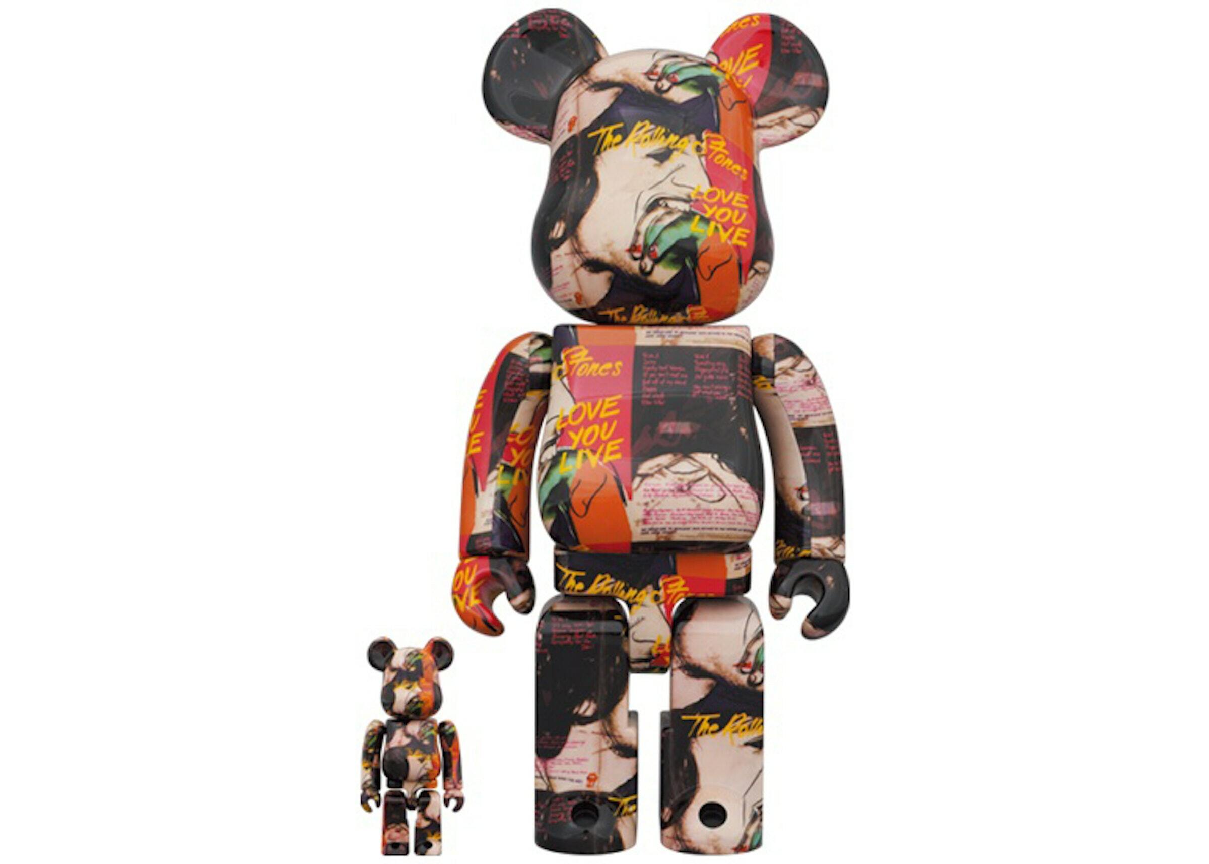 BE@RBRICK ANDY WARHOL X THE ROLLING STONES (LOVE YOU LIVE) 100% & 400% SET