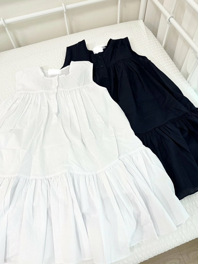 [ 兩色入 ] basic棉料大傘長款Top ( Navy )