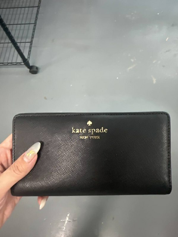 [S] KATE SPADE KC579 MADISON LARGE BIIFOLD WALLET SAFFIANO LEATHER BLACK, 196021323409 (SKS763)