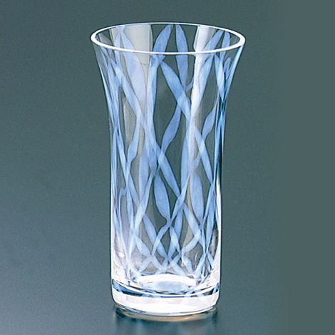 廣田硝子 大正浪漫一口啤酒杯 2入組 (新十草+格子)