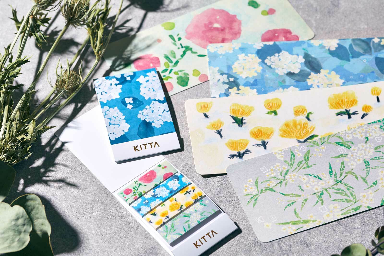 KITTA 和紙膠帶 花7(大森木綿子設計款) 隨身攜帶和紙膠帶｜KING JIM 日本