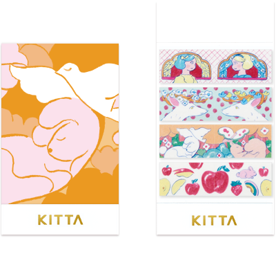 KITTA 和紙膠帶 對稱(北澤平佑設計款) 隨身攜帶和紙膠帶｜KING JIM 日本