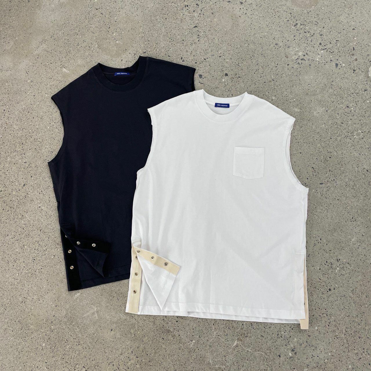 淨色開邊扣鈕背心 DDM-003V