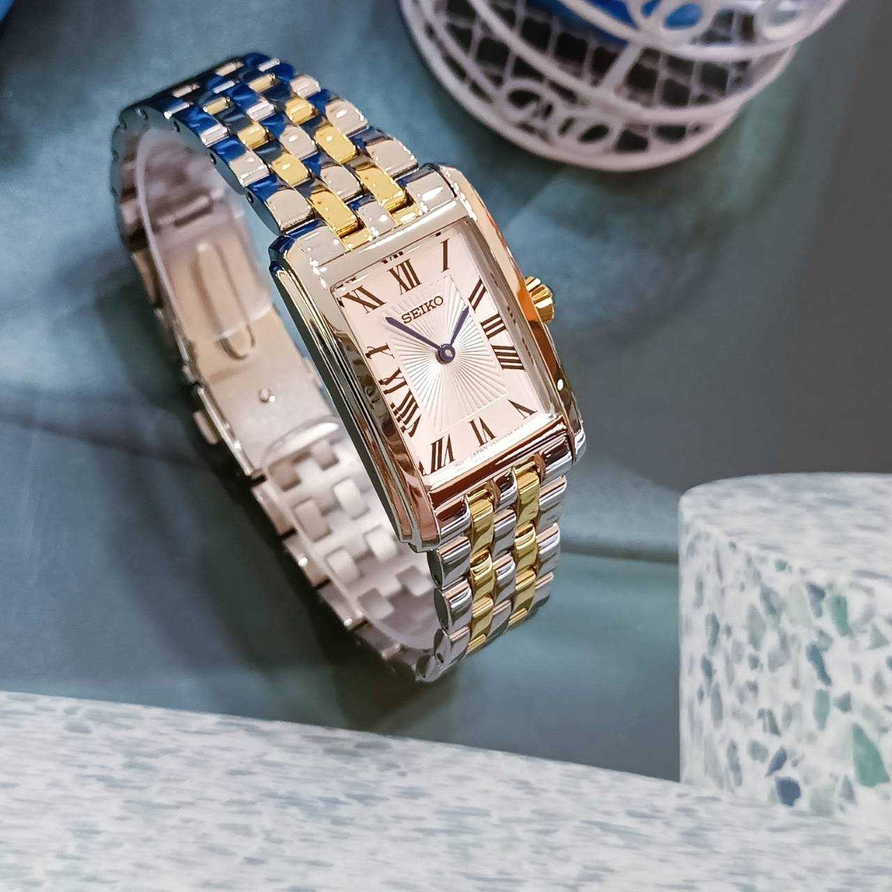 【SEIKO 精工】簡約長方形羅馬刻度腕錶 4N30-00M0KS 22mm 現代鐘錶