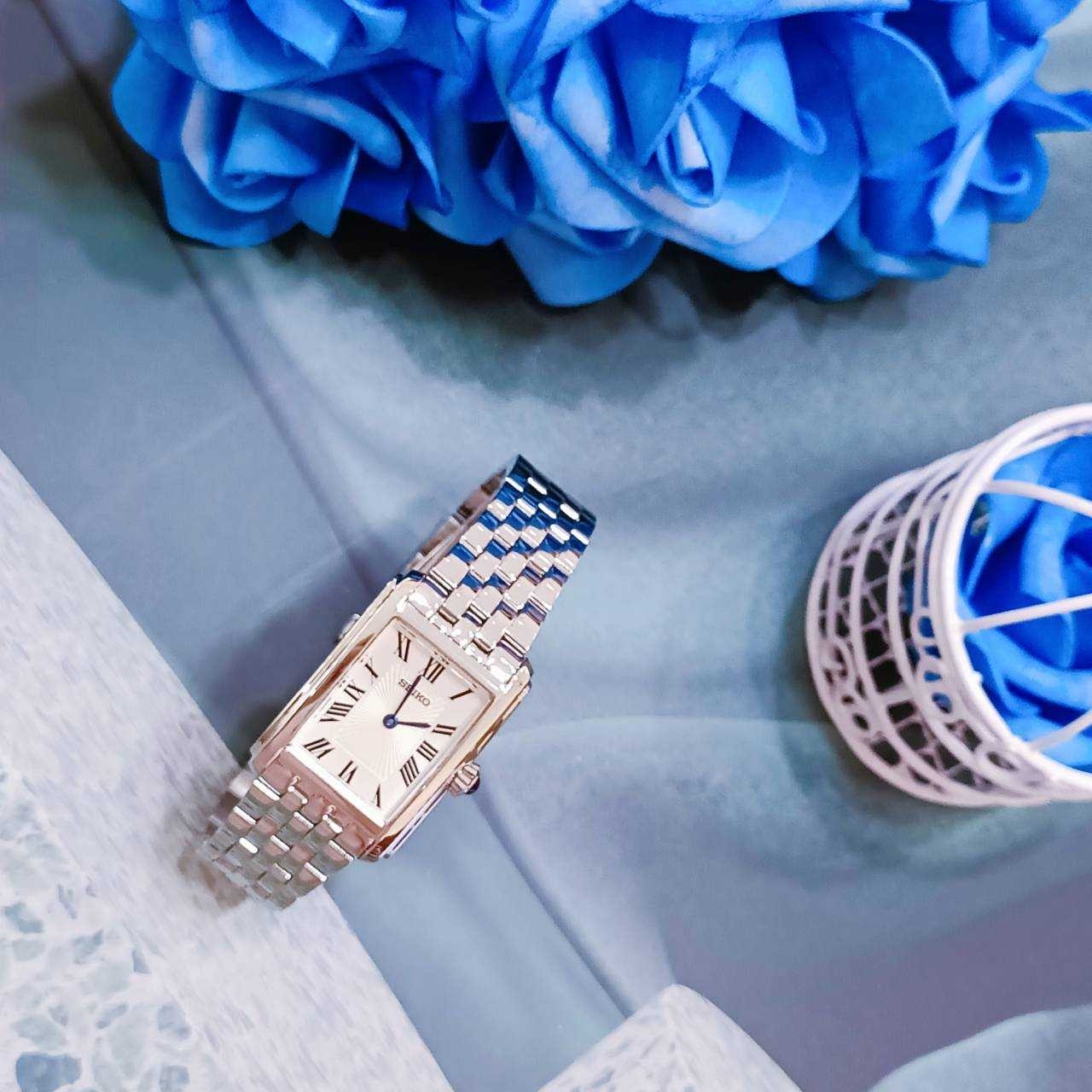 【SEIKO 精工】簡約長方形羅馬刻度腕錶 4N30-00M0S 22mm 現代鐘錶