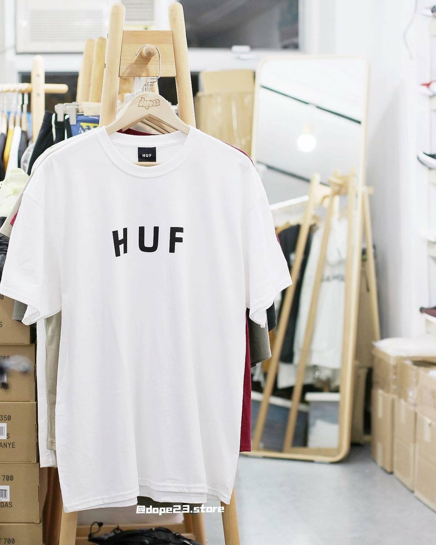 Huf Essentials OG Logo S/S T-Shirt white