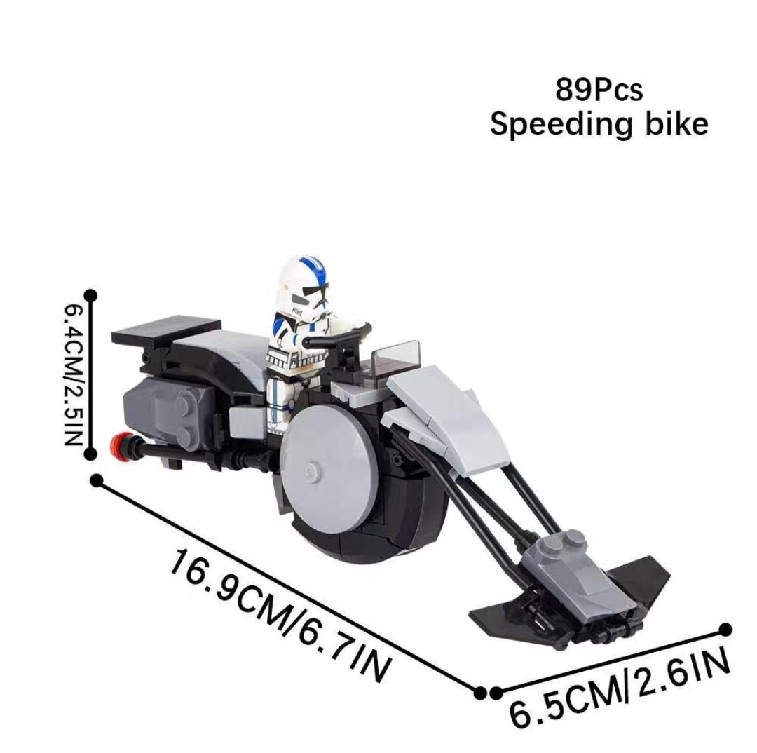 MOC Speeding Bike Star Wars Buildings Set Fit Lego NO BOX MOC2055A