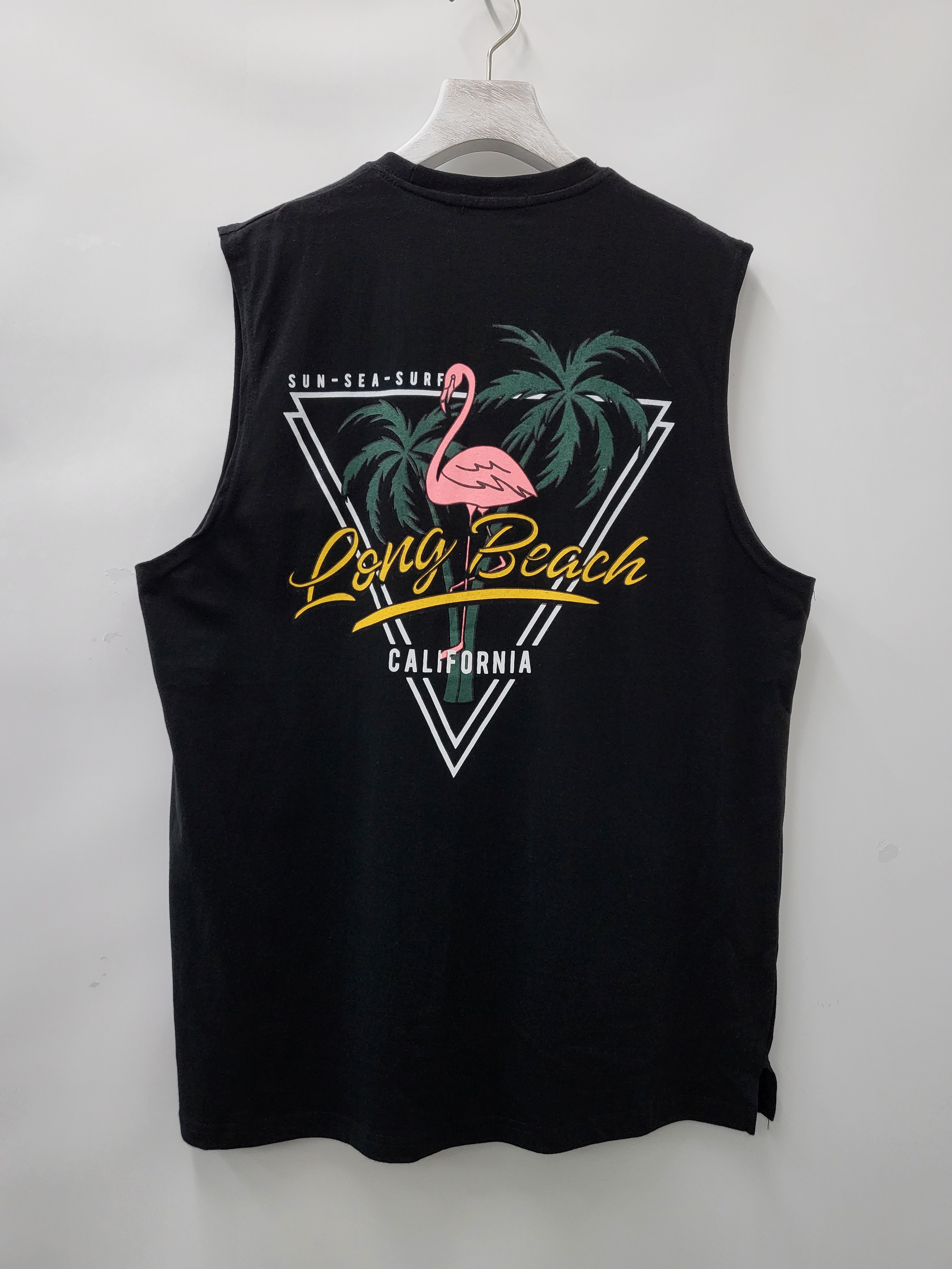 英文字圖案背心 V1002