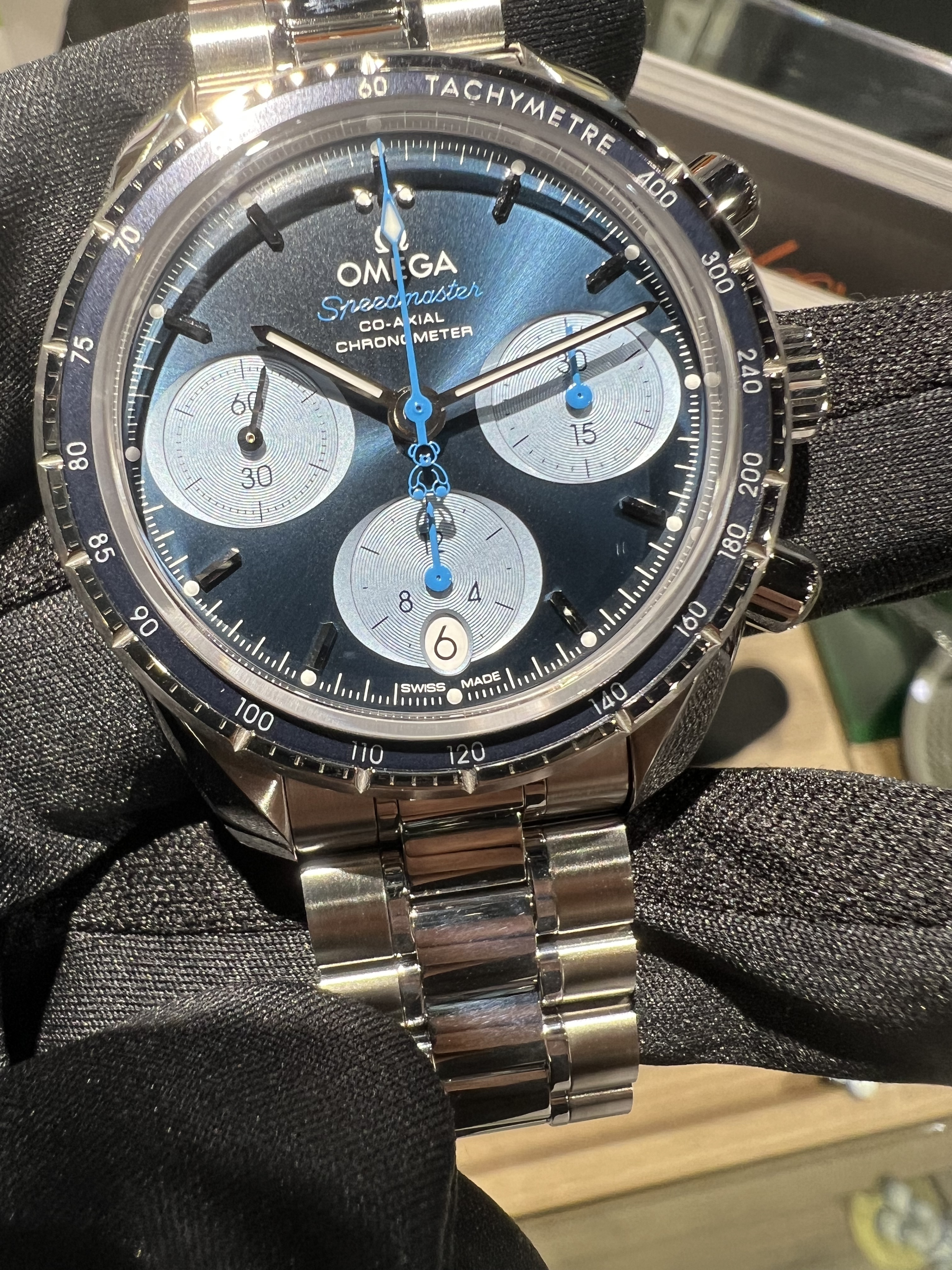 BRAND NEW OMEGA SPEEDMASTER 38 BLUE DIAL STEEL 324.30.38.50.03.002 32430385003002 38 MM - Orbis Edition