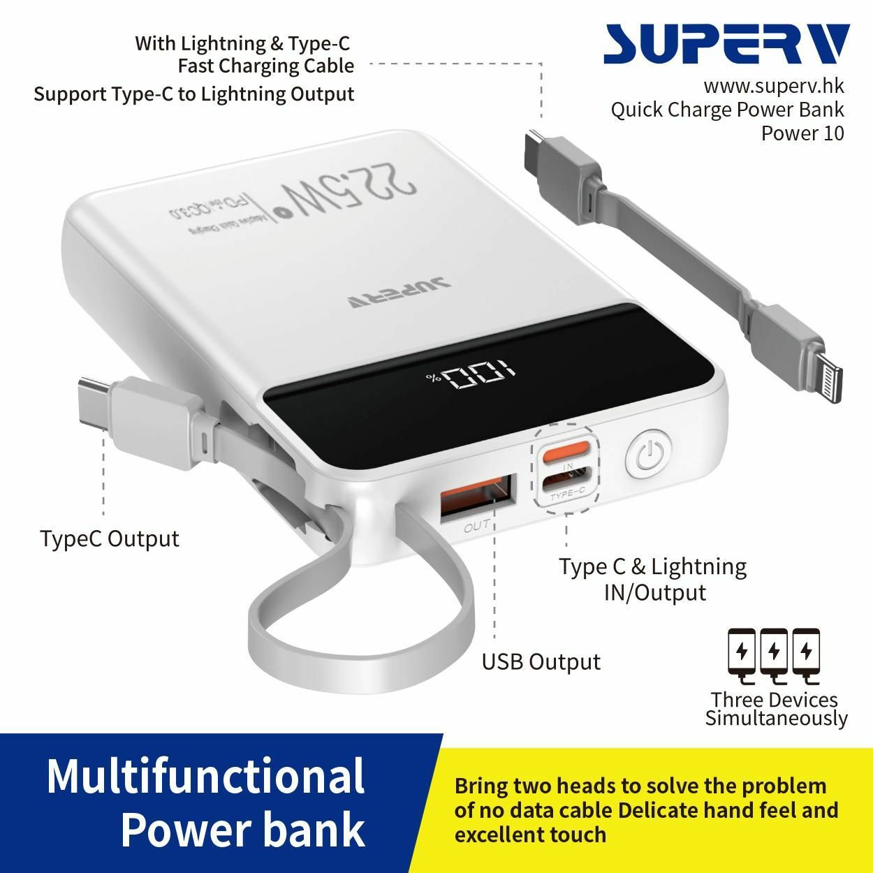 SuperV Multifunctional Power Bank Model Power10