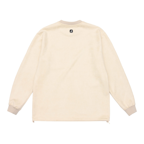 KANGOL 長袖 中性 深灰 淺卡其 麂皮 圓領T 6255101110 6255101131