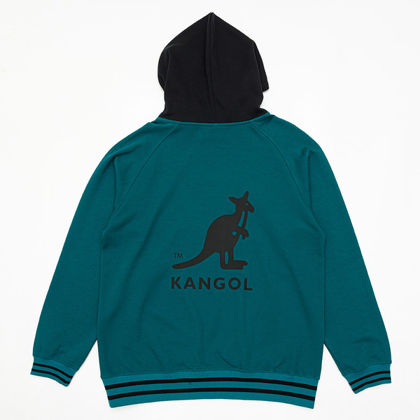 KANGOL 帽T 綠 後背大LOGO 長袖 上衣 中性 男女 6255105272