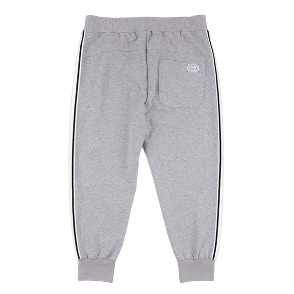 【下殺↘ $599】KANGOL 長褲 灰 黑白條 針織 縮口 休閒長褲 女 6325150211