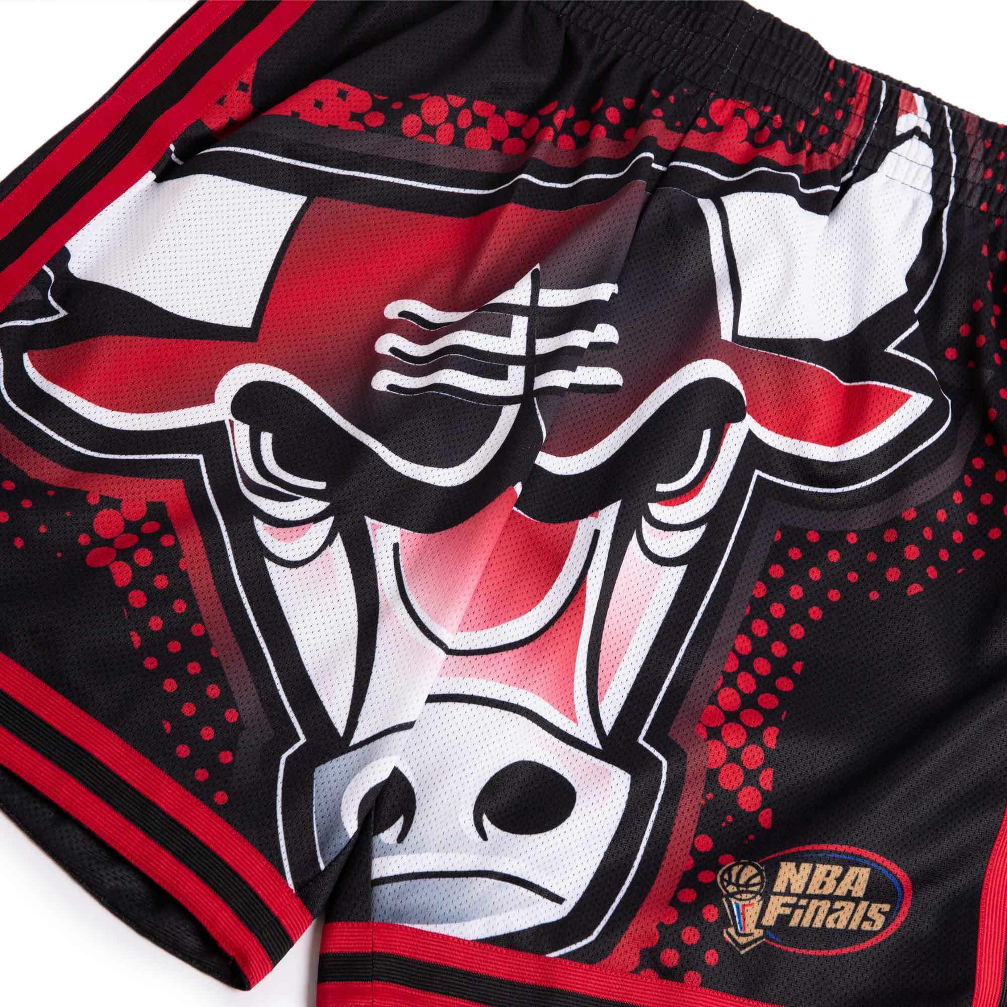 Mitchell & Ness NBA Big Face 7.0 Fashion short Bulls 公牛隊 短褲 黑紅 MN23B-SH02CB [台灣現貨]