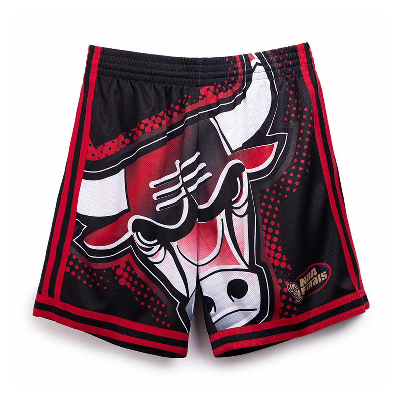Mitchell & Ness NBA Big Face 7.0 Fashion short Bulls 公牛隊 短褲 黑紅 MN23B-SH02CB [台灣現貨]