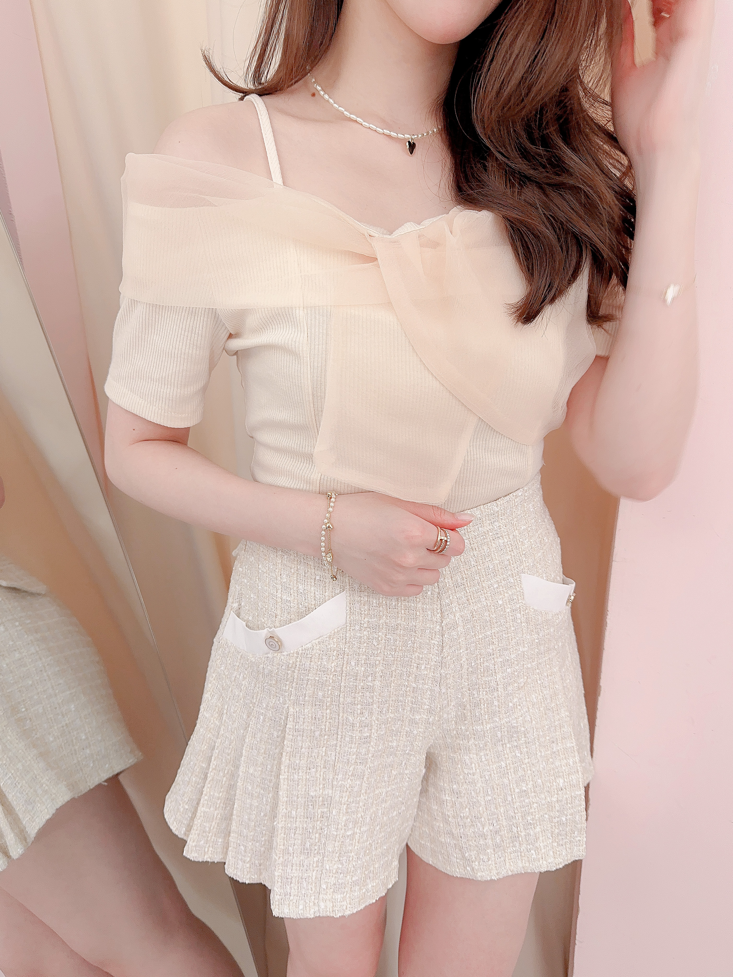 ♥︎Ribbon the offshoulder Top