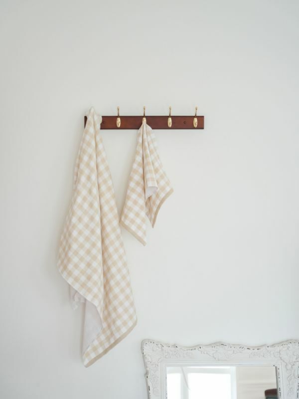 純棉格子毛巾/浴巾 (3色)