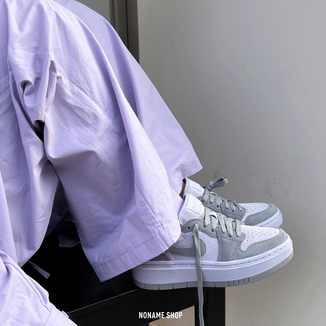 NIKE AIR JORDAN 1 ELEVATE LOW 麂皮 灰紫 (女款)