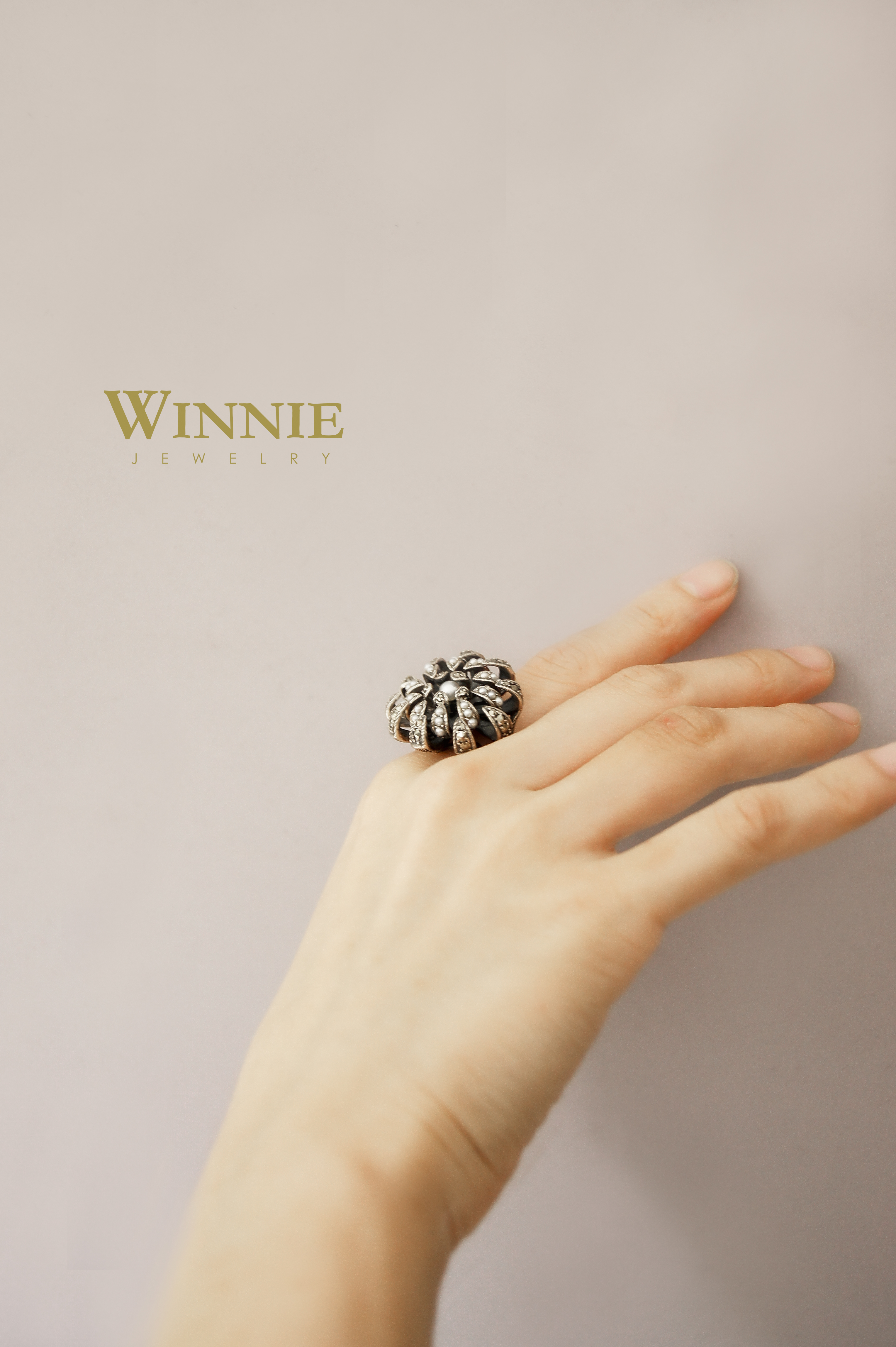 珍珠繁花盛開戒指