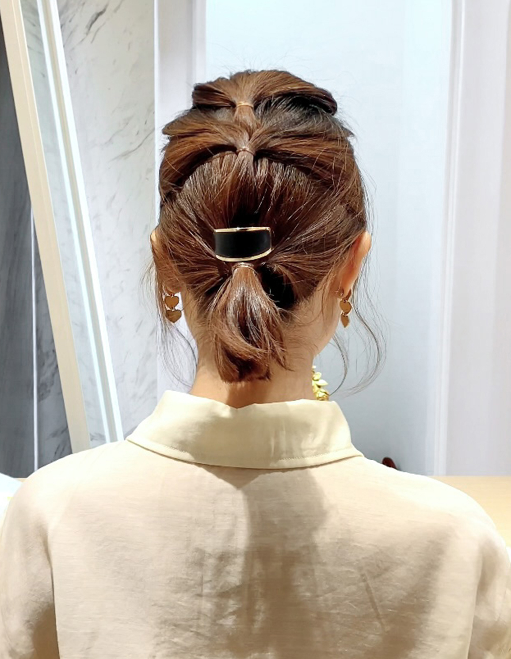 皮革金屬邊框髮叉