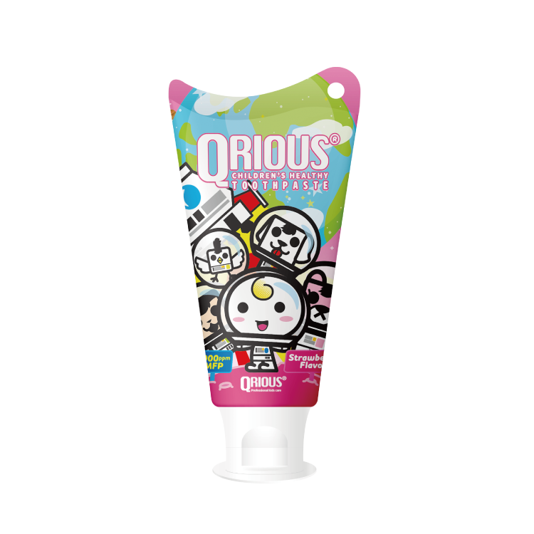 QRIOUS® 奇瑞斯雙效紫錐菊護齒兒童牙膏 - 蜜蜜粉草莓 60g/條