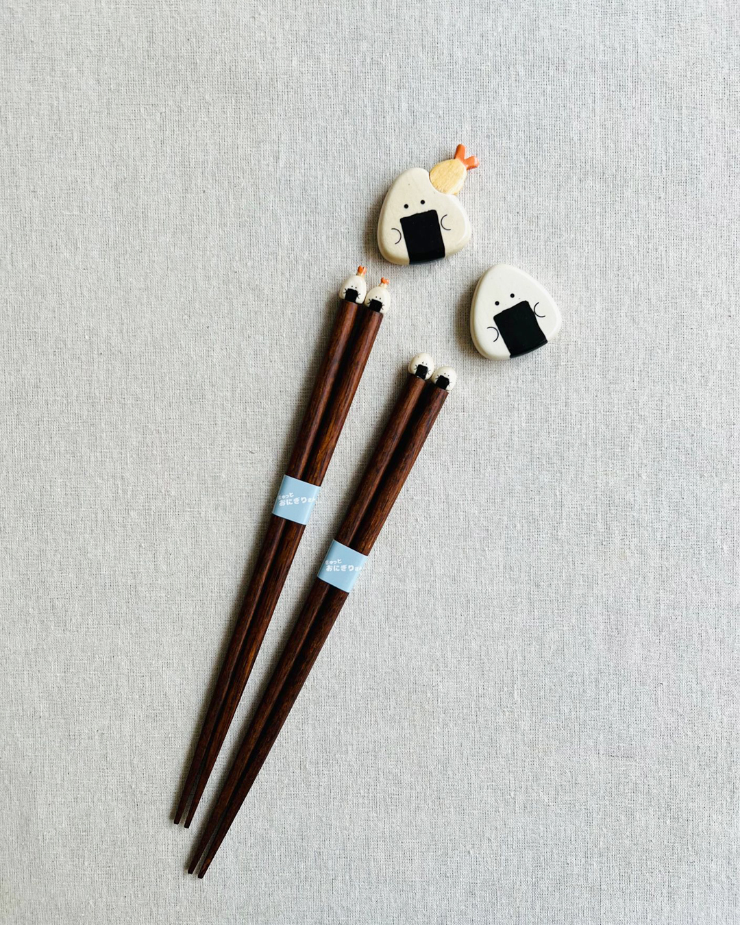 Sea Sedge Rice Ball、Shrimp Tempura Rice Ball Chopsticks & Chopstick Rest