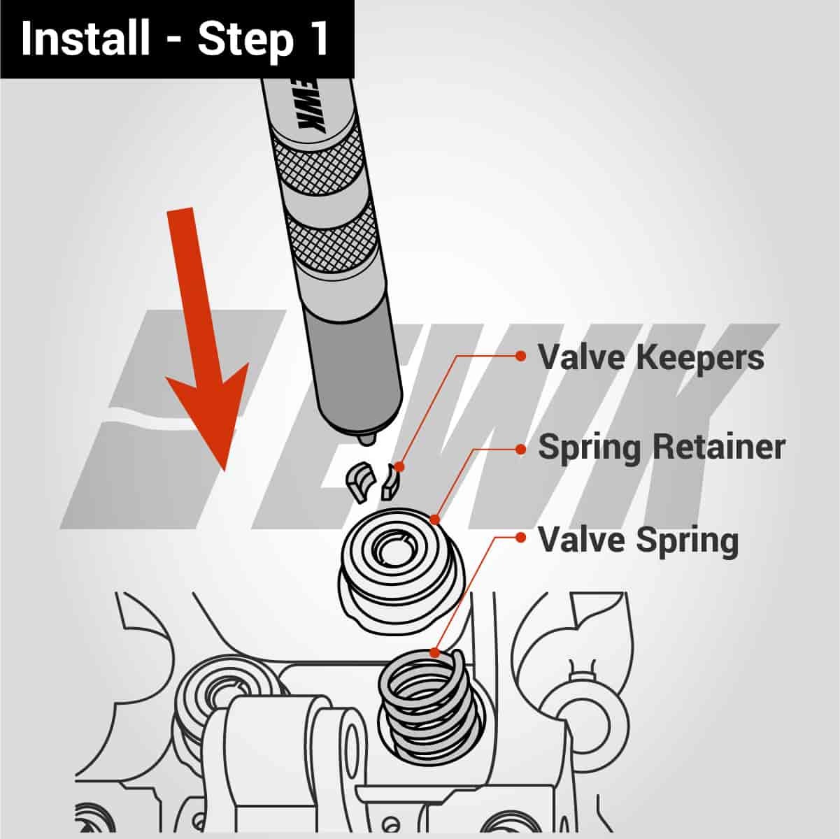 EWK 2-Size Valve Spring Keeper Remover & Installer Tool Set - For 4.5-9.5mm Valve Stems