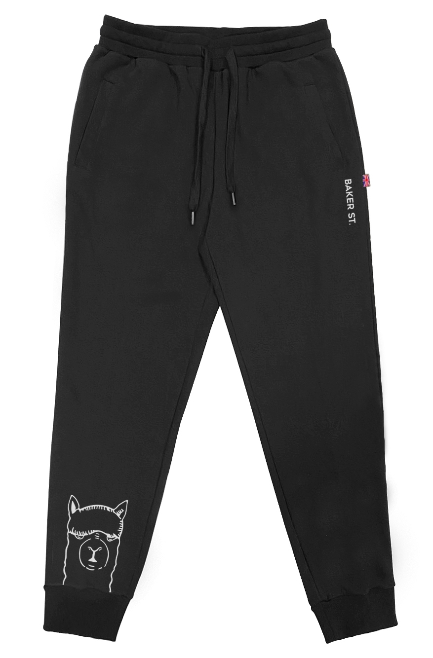 經典羊駝大LOGO棉質縮口長褲