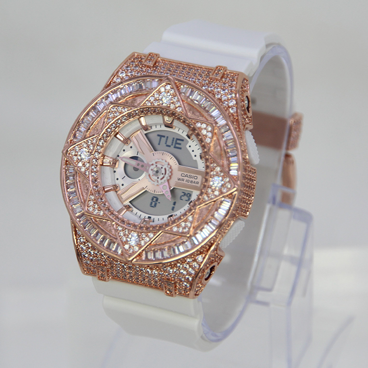 玫瑰金 改裝手錶 BA-110RG-7A - 魔法星