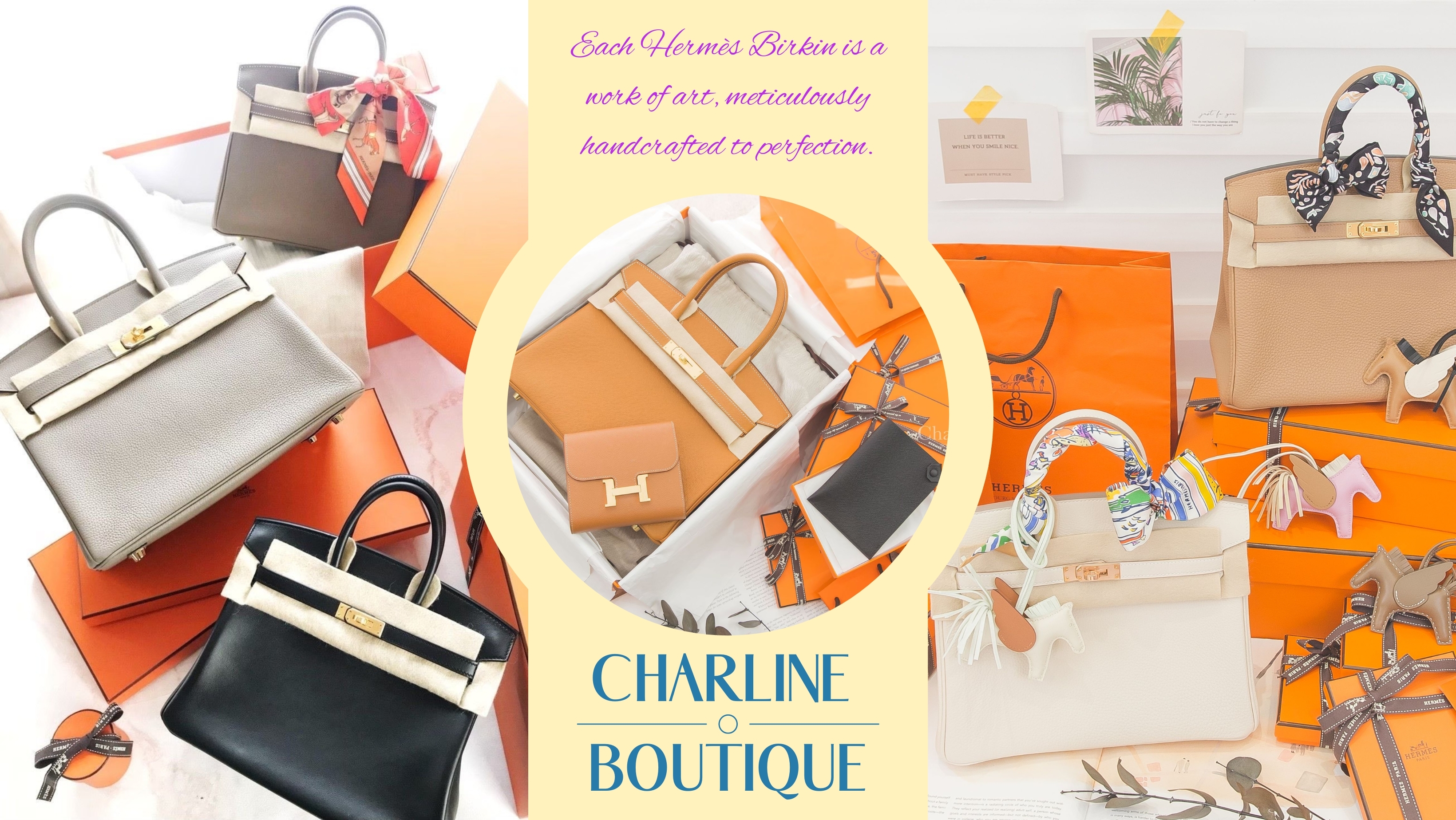Hermès Birkin 手袋於 1984 年首次亮相，由 Jane Birkin 與 Hermès 創意總監 Jean-Louis Dumas 共同設計。Birkin 手袋以其多樣的尺寸、顏色和皮革選擇而聞名，是世界上最受歡迎的奢侈手袋之一。 Birkin 手袋的設計經典而優雅，具有獨特的蓋合式開關和手工製作工藝。Birkin 手袋有多種尺寸，包括 25cm、30cm 和 35cm，可滿足不同身形和需求的女性。