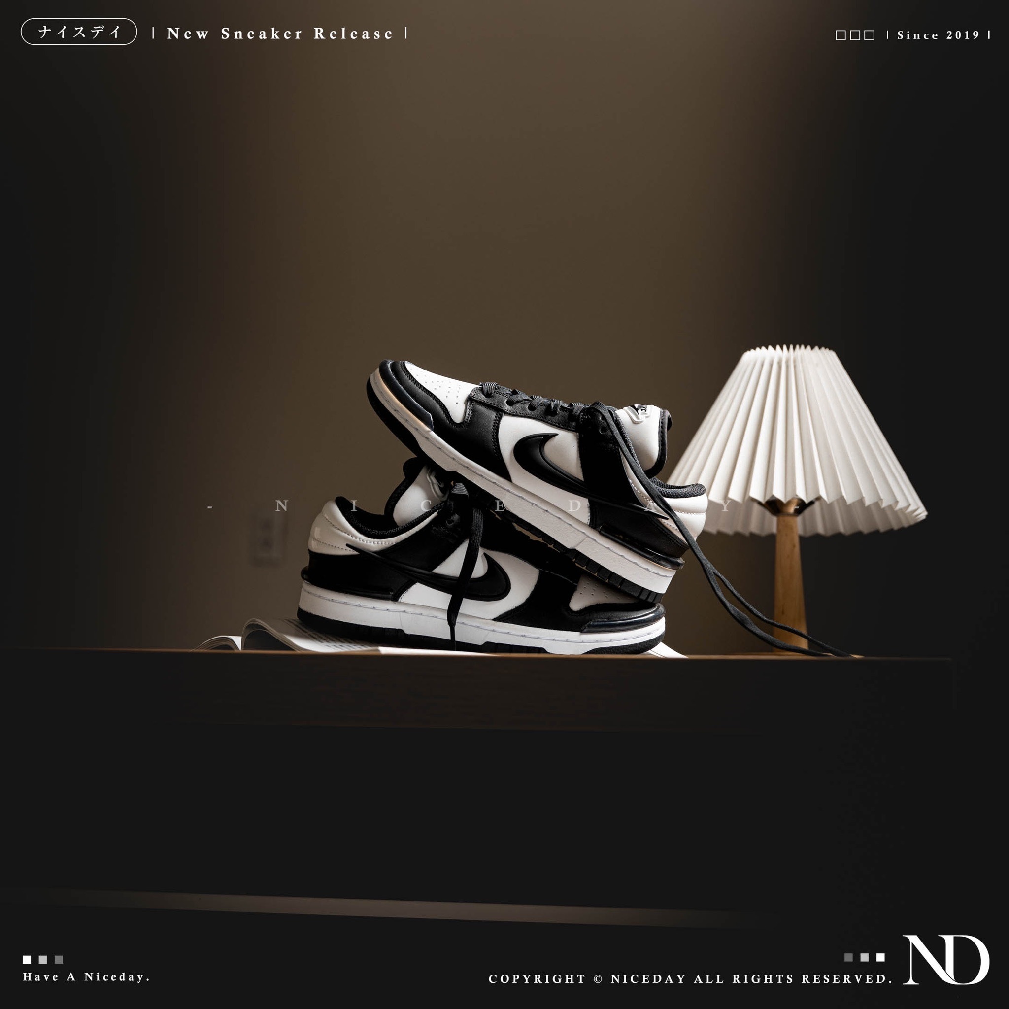 Niceday 現貨 Nike Dunk Low Twist 熊貓 白黑 小AMBUSH 立體勾 女款 DZ2794-001